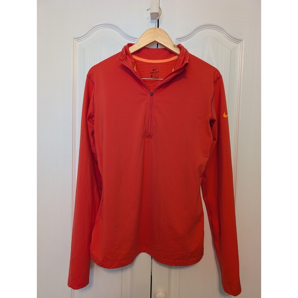 NIKE Pro Dri-Fit Long Sleeve Top Coral Orange Size XL